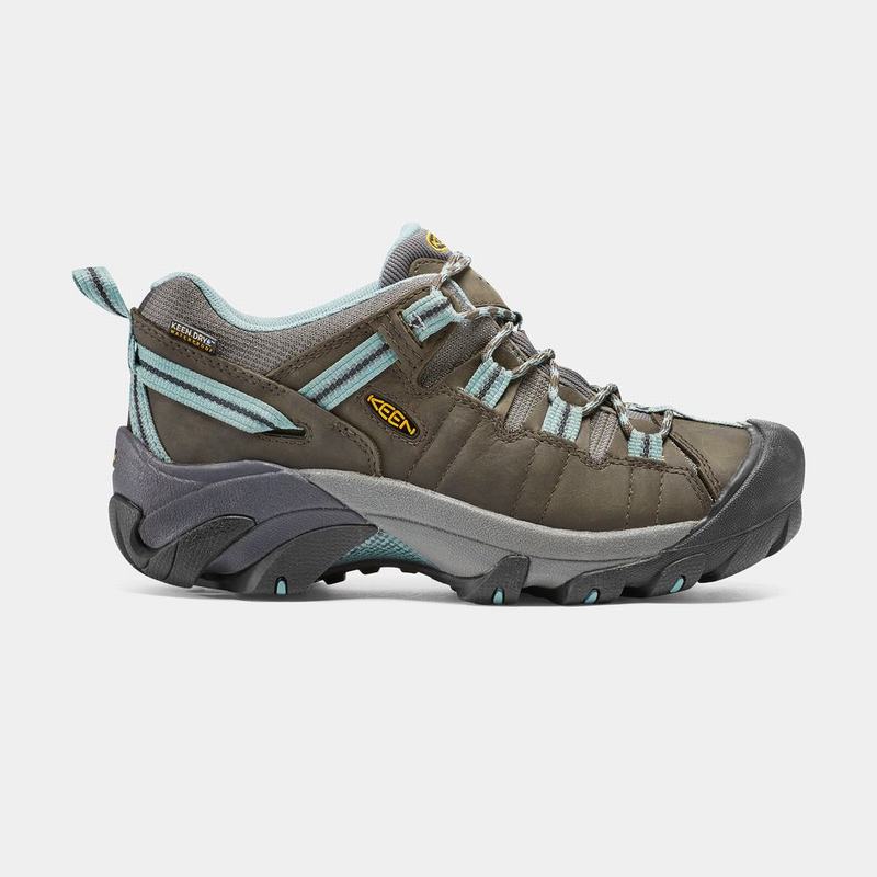 Keen Targhee II Waterproof - Kadın Trekking Ayakkabısı - Siyah Zeytin Yeşili/Mavi - Turkey (463105ZS